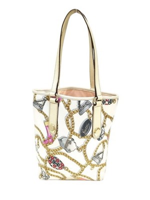 Gucci Charmy Chain Print Satin Tote Bag