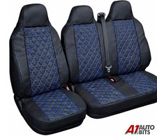 Blue Diamond Leatherette Heavy Duty 2+1 Van Seat Covers For Peugeot Citroen