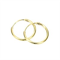 Paar 585 Echt Gold Herren Klapp Creole Ohrring Ohrschmuck OhrhäNger 17,5Mm 1754