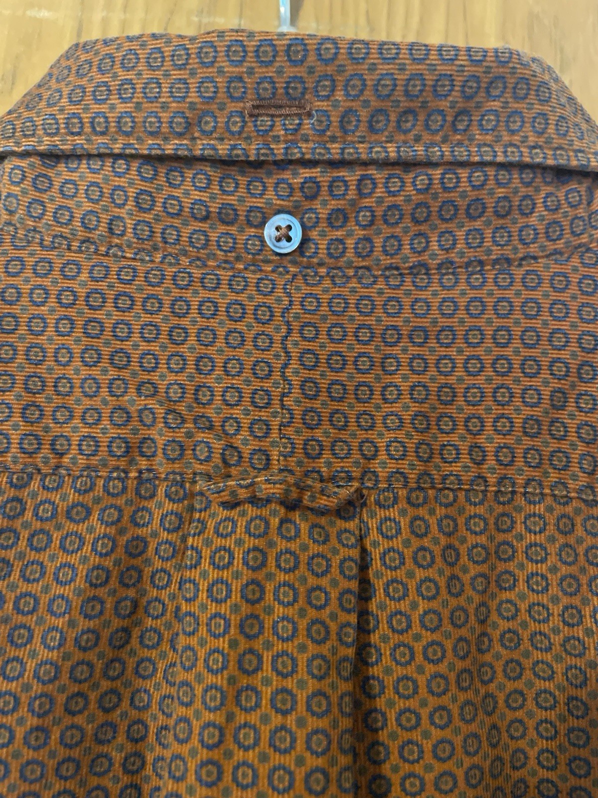 Todd Snyder Albini Geometric Pattern Print Button Shirt Size M Brushed Cotton