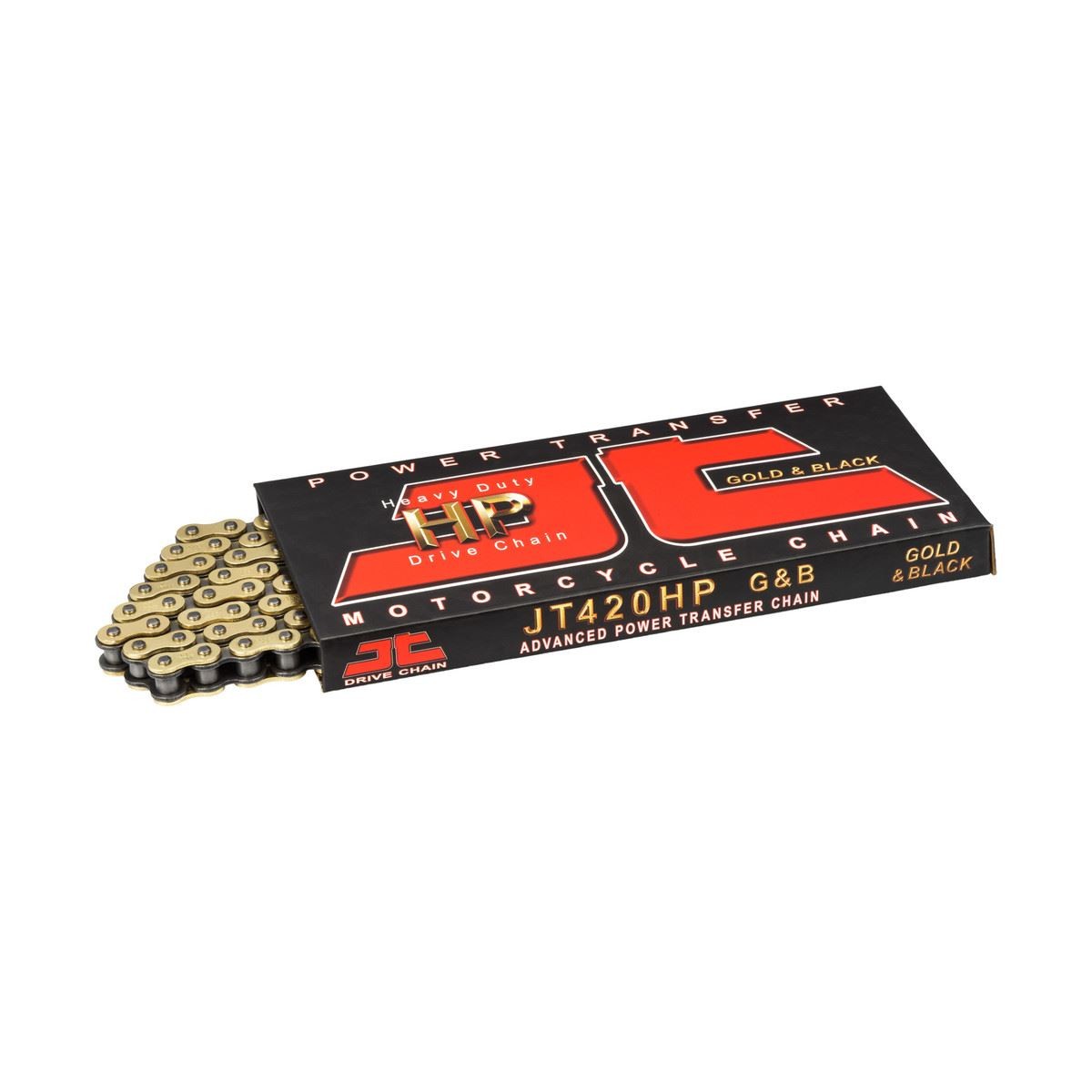JT HP Heavy Duty Chain Gold & Black 420-130 Gilera 50 RCR 2003 - 2005