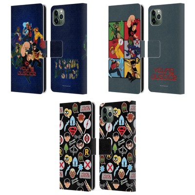 OFFICIAL YOUNG JUSTICE GRAPHICS LEATHER BOOK WALLET CASE FOR APPLE iPHONE PHONES
