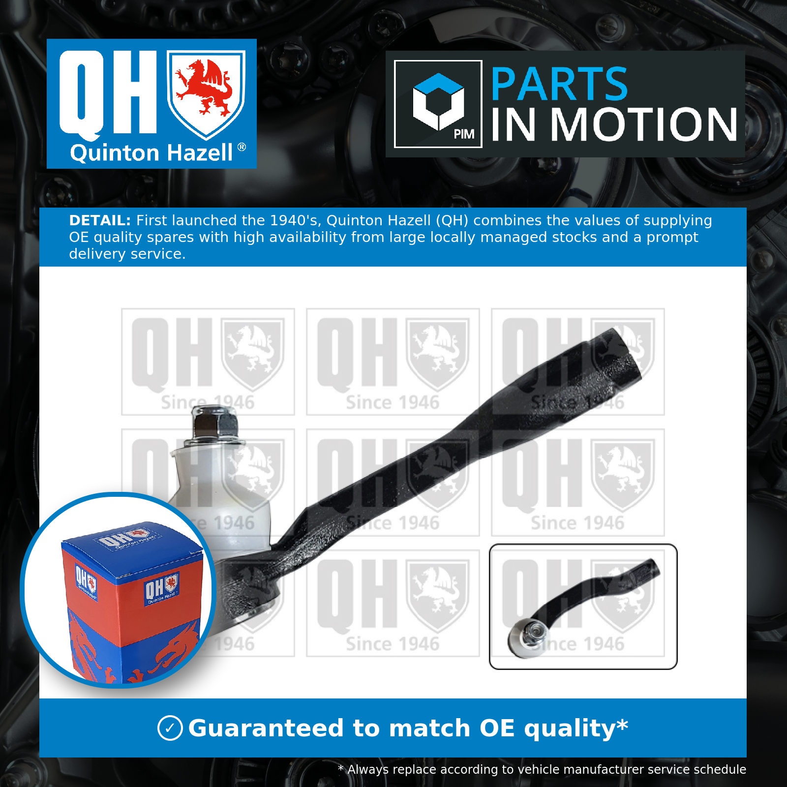 Tie / Track Rod End Right QR4241S Quinton Hazell Joint 9820340180 SU001A7208 New