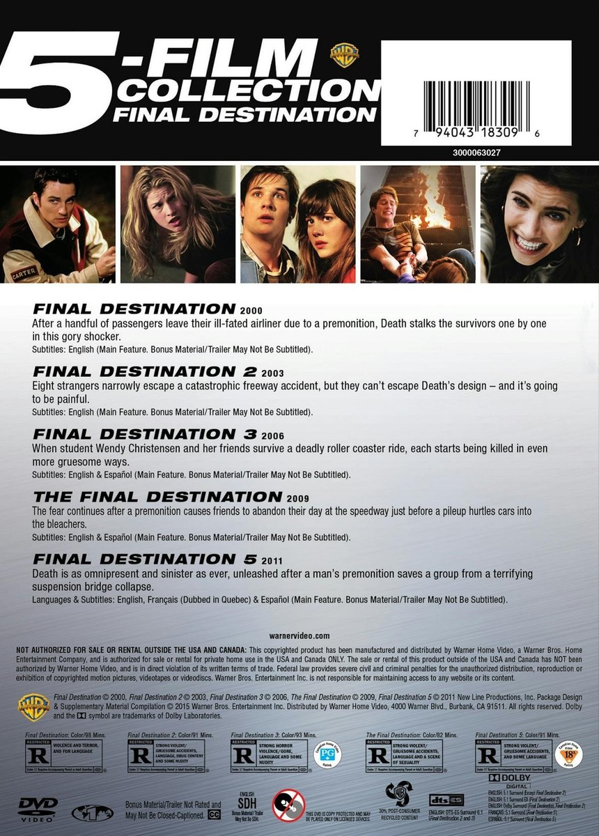 Final Destination: 5-Film Collection (DVD) for sale online