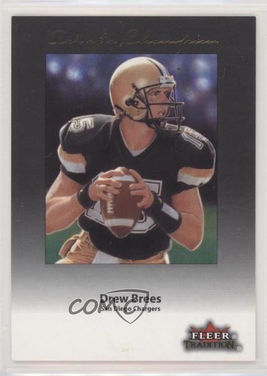 2001 Fleer Tradition Art of a Champion Drew Brees #1AC Rookie RC HOF w9u