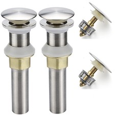 Bathroom Sink Drain,2 Pack Drain Stopper Bathroom Sink Without Overflow,Pop U...