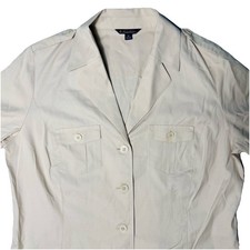 Brooks Brothers Safari Chino 97% Cotton Chino Dress Sz 10 Work Office Neutral