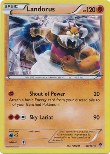 Landorus - 58/111 - Holo Rare (Near Mint) Furious Fists - Fighting Pokémon