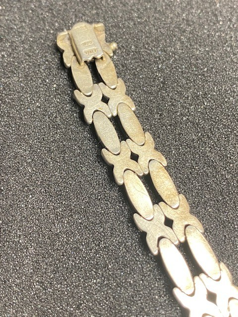 Prex Italy 925 Sterling Silver Double ''X'' Design Bracelet | eBay