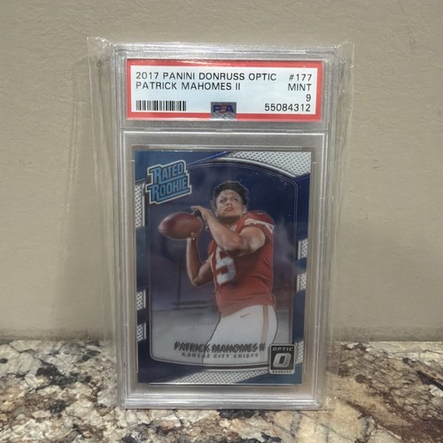 2017 PANINI DONRUSS OPTIC #177 PATRICK MAHOMES II ROOKIE RC PSA 9