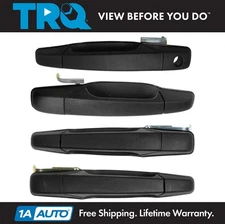 TRQ Black Textured Exterior Door Handle Set of 4 for GM Pickup