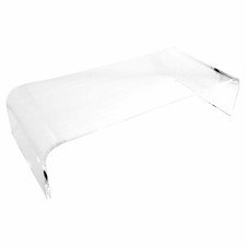 Acrylic Glass Elevated Stand w/Divider - for Computers/Laptops 9" Wide Base