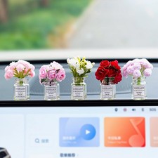 Mini Flower Car Accessories Cute Dashboard Ornaments For Rear View Mirrors