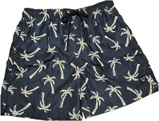 Spicy Tuna Men's Swim Trunks Shorts Palm Trees L Drawstring Waist Beach Summer