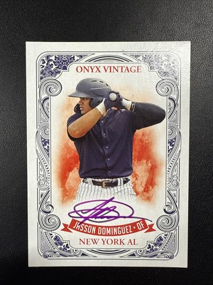 2021 Onyx Vintage Jasson Dominguez Purple Ink Auto /100 New York Yankees VAJD