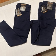 Beverly Hills Polo Navy School uniform Pants Girls Sz 14. Skinny Super Stretch
