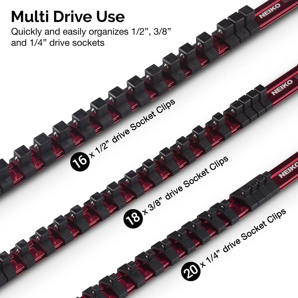 NEIKO 02454A Juego de Soporte y Organizador de Enchufes de Aluminio con Ligero y Foto 2 de 4