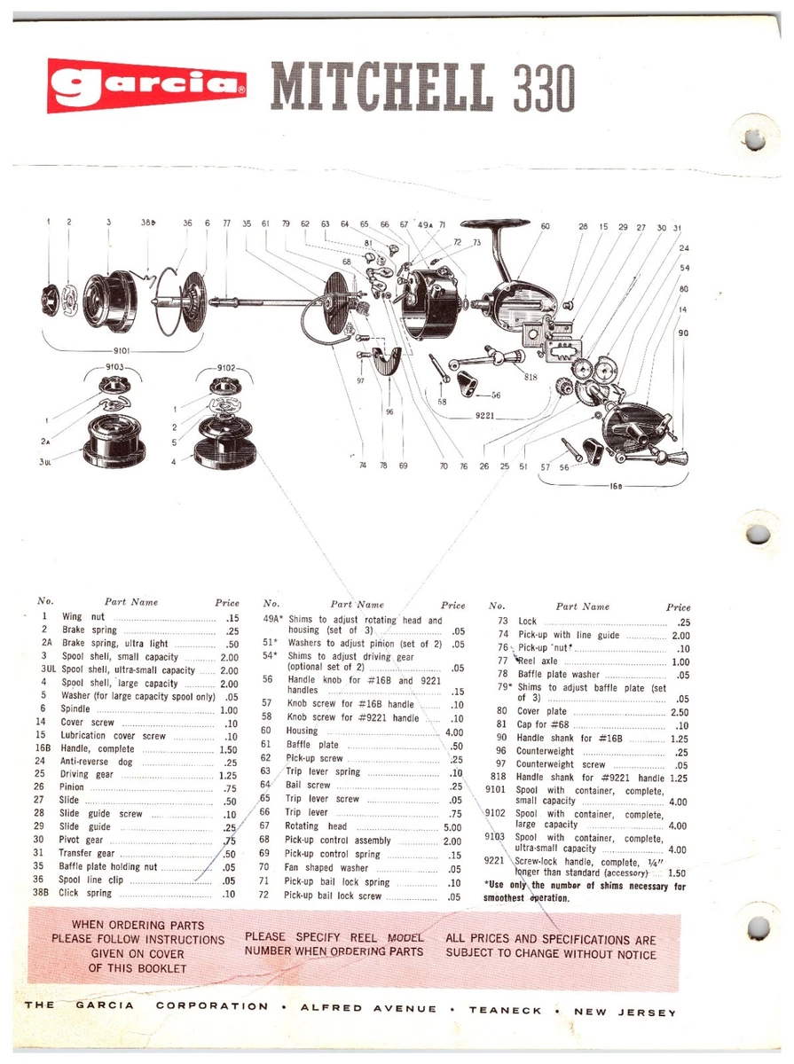 Pièce Mitchell / Mitchell reel parts Référence 82793 (Kit de Pièce Mitchell / Mitchell reel parts Référence 82793 (Kit de