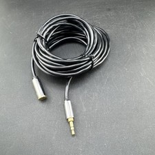 3.5mm AUX Audio Extension Cable Gold Plated Male to Female Stereo Jack Black