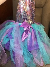 Mermaid Tutu Little Girls Tulle Skirt Dress Young Child 3-4 READ DESCRIPTION