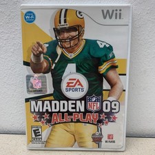 Wii Madden NFL 09 Football All-Play NINTENDO WII COMPLETE with Manual Wifi