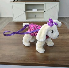 Poochie  Co. Stuffed Animal Dog Purse With Pink Butterfly Pattern Plush