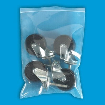 15 x 18'' Clear Reclosable Poly Bag 8 Mil Lock Seal Zip Plastic Baggies 250/Pack