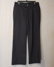 Lee Flex Motion Black Trousers Regular Fit Mid-Rise Women's 12 Short H99-28