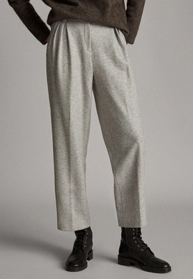 Massimo Dutti Trousers WooL Gray Pants Size XS S