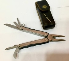 Vintage Leatherman Multi Tool w/ Original Leather Case Sheath Made In USA Oregon