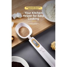 Detachable Spoon Head USB Rechargeable Scale 01g Precision for Kitchen Use