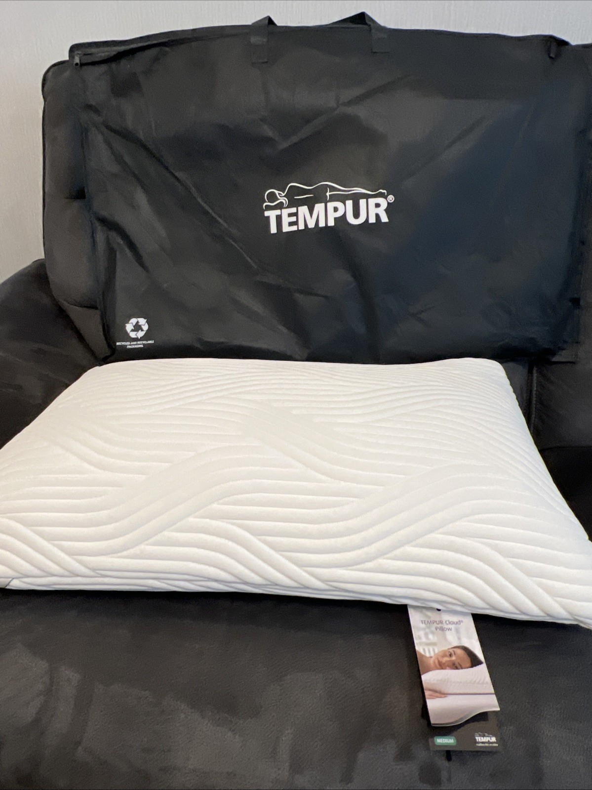 TEMPUR Cloud Medium Pillow, Size 74cm x 50cm Traditional Medium Support