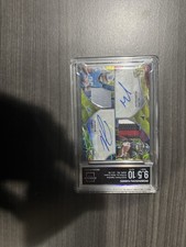 Panini Spectra Dual Patch Auto Bijan Robinson Jahmyr Gibbs Neon Green /35 