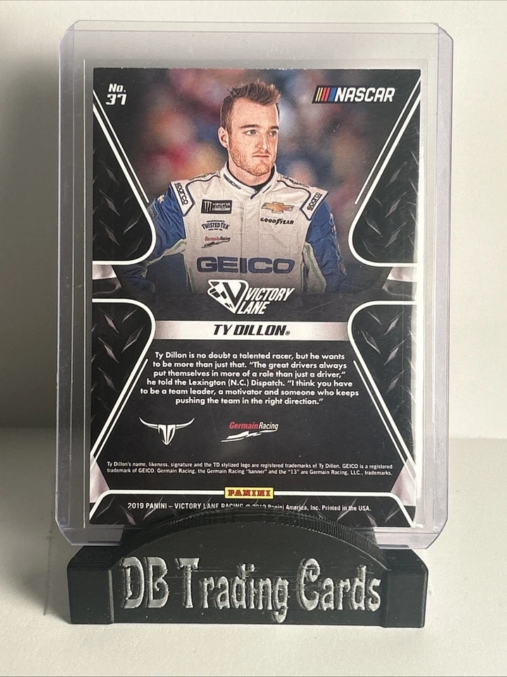 2019 Panini Victory Lane - Pedal to the Metal Ty Dillon #37 - Image 2 of 2