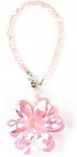 Crystal Flower Car Pendant, Car Rear View Mirror Charm Decor Hanging Ornament, A