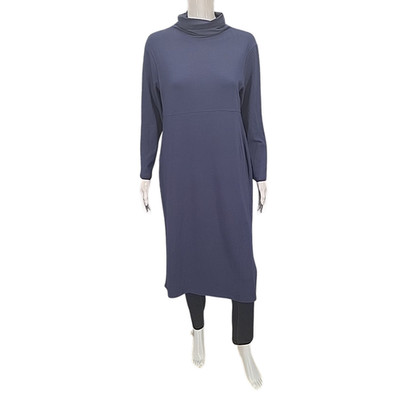 Women's Navy Casual Summer Spring Beach Vacation Cocktail Party Midi Dress