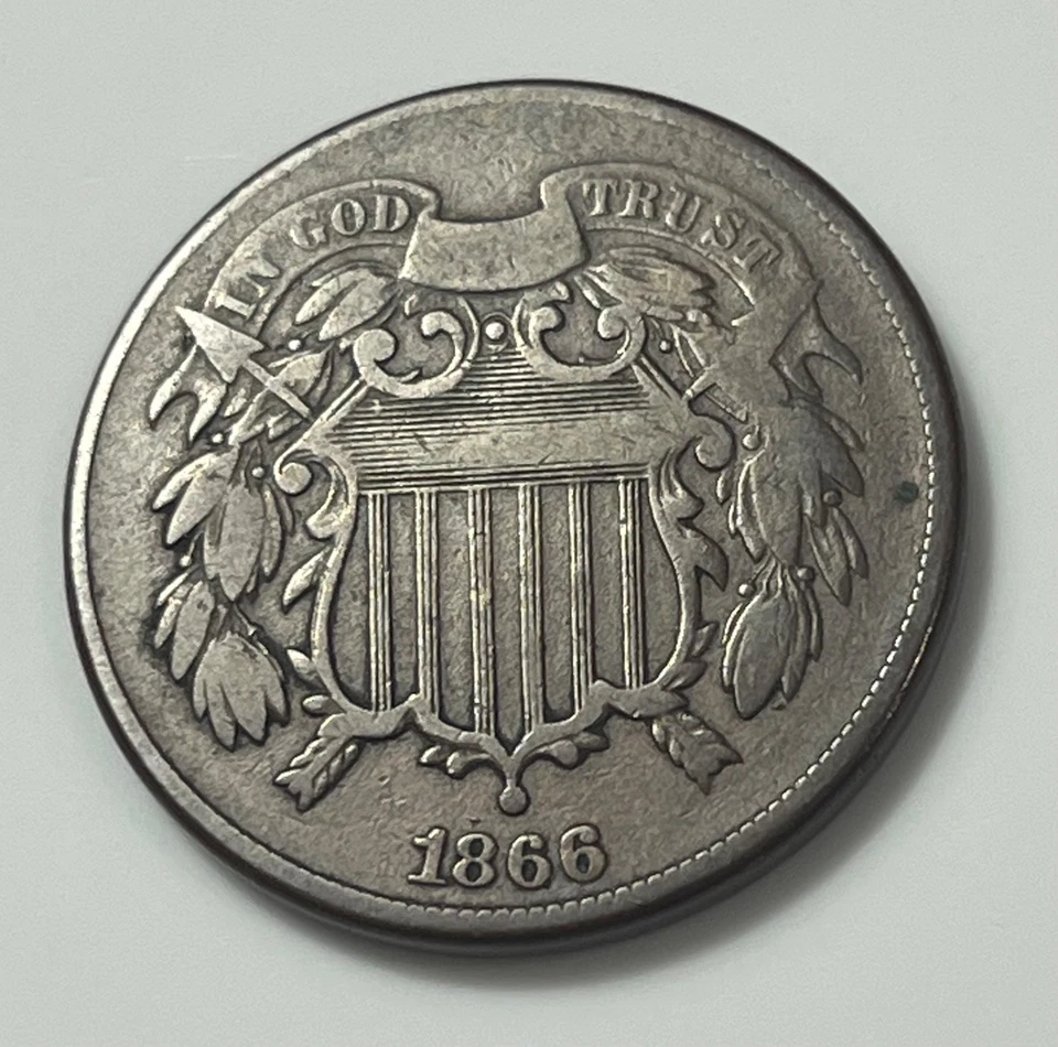 1866 Two Cent Shield *TWOC102 - Image 3 of 4