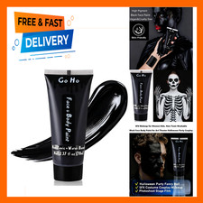 Black Face and Body Paint Washable 2.37oz for Halloween Makeup