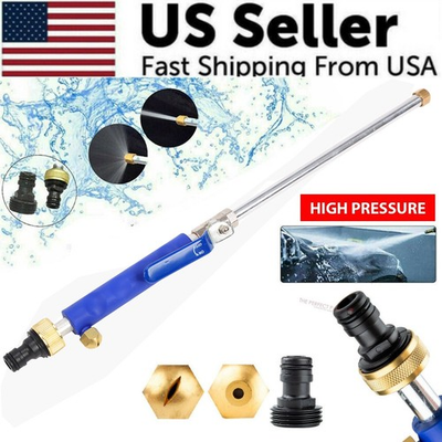 #ad High Pressure Car Power Washer Gun Spray Wand Lance Nozzle Kit w High Hose Jet $9.35