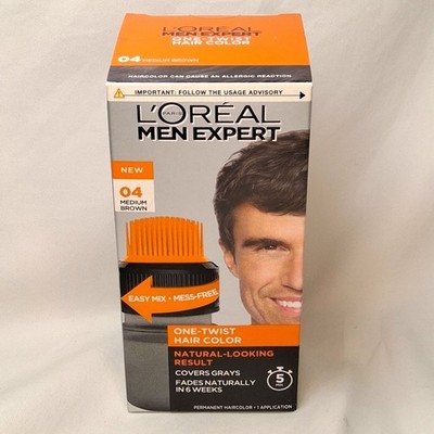 L'Oreal Paris Men Expert One-Twist Permanent Hair Color   04 Medium Brown