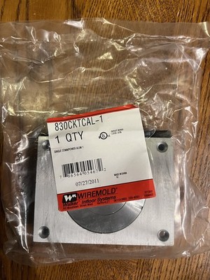 Wiremold 830CKTCAL-1 Brushed Aluminum Floor Box Power Communication Cover Plate