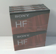 Sony HF60 Blank Cassette Tapes High Fidelity 60 Minutes Lot of 8, New Sealed