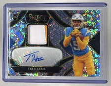 Tre Harris 2025 Panini Select Disco Prizm Rookie Signature Patch RC Auto /45