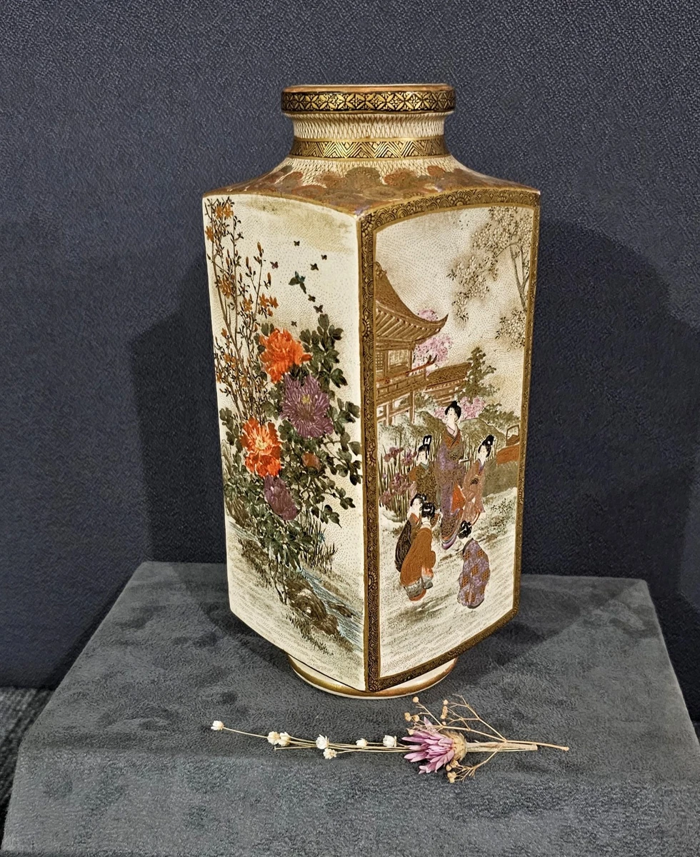 陶瓷古董原始1850-1899 年日本花瓶| eBay