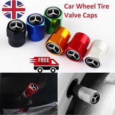 4 Stück Alu Ventilkappen kompatibel mit Mercedes Modellen W203 W205 W206 Staubschutz