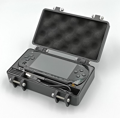 PSP 1000 Protective Carrying Case - Holds 4 Games, USB Cable, 4