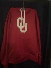 Majestic Oklahoma Sooners OU Pullover Hoodie Sweatshirt Red/White Size XL