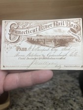 1869 Connecticut River Railroad Pass Rome Watertown Ogdensburg Lantern Globe