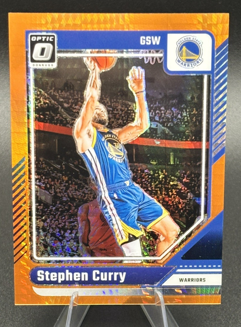 2024-25 Panini Donruss Optic Stephen Curry /299 Orange Hyper Prizm Warriors #155