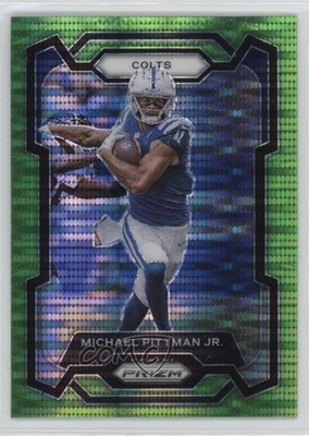2023 Panini Prizm Neon Green Pulsar Prizm Michael Pittman Jr #129 c6h